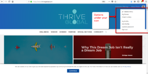 author profile and editing features on thrive global